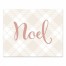Blush Noel on Champagne Plaid 8x10 Tabletop Canvas
