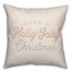 Blush and Silver Holly Jolly 18x18 Spun Poly Pillow