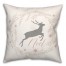 Noel Deer with Champagne Wreath 18x18 Spun Poly Pillow