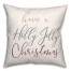 Fancy Holly Jolly Script 18x18 Spun Poly Pillow