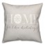 Home for the Holidays with Silver Snowflake 18x18 Spun Poly Pillow