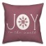Joy to the World on Wine 18x18 Spun Poly Pillow