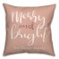 Merry and Bright Family 18x18 Personalized Spun Poly Pillow
