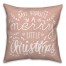 Merry Little Christmas on Blush 18x18 Spun Poly Pillow