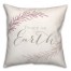 Peace on Earth Silver and Pink 18x18 Spun Poly Pillow