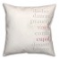 Reindeer Names with Pink Accents 18x18 Spun Poly Pillow