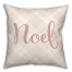 Blush Noel on Champagne Plaid 18x18 Spun Poly Pillow