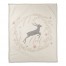 Noel Deer with Champagne Wreath 50x60 Coral Fleece Blanket