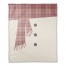 Pink Snowman Scarf and Buttons 50x60 Coral Fleece Blanket