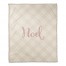 Blush Noel on Champagne Plaid 50x60 Coral Fleece Blanket