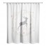 Noel Deer with Champagne Wreath 71x74 Shower Curtain