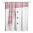 Pink Snowman Scarf and Buttons 71x74 Shower Curtain