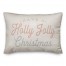 Blush and Silver Holly Jolly 14x20 Spun Poly Pillow