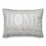 Home for the Holidays with Silver Snowflake 14x20 Spun Poly Pillow