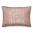 Merry Little Christmas on Blush 14x20 Spun Poly Pillow