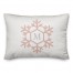 Monogram Pink Snowflake 14x20 Personalized Spun Poly Pillow