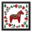 Christmas Donkey 12x12 Black Framed Canvas