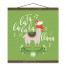 Fa la la la llama 16x16 Teak Hanging Canvas