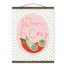 Warm and Cozy Bird 20x16 Teak Hanging Canvas
