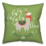 Fa la la la llama 18x18 Spun Poly Pillow
