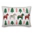Christmas Donkey Pattern 14x20 Spun Poly Pillow
