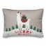 Merry Christmas Llama 14x20 Spun Poly Pillow