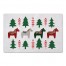 Christmas Donkey Pattern 27x18 Floor Mat