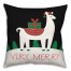 Merry Llama Christmas 18x18 Spun Poly Pillow