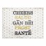 Cheers Languages 18x14 Poly Twill Placemat