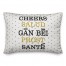 Cheers Languages 14x20 Spun Poly Pillow