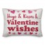Hugs and Kisses and Wishes 14x20 Spun Poly Pillow