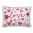 Love Hearts and Arrow 14x20 Spun Poly Pillow