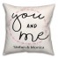 You and Me Wreath 18x18 Personalized Spun Poly Pillow