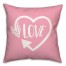 Love Heart Arrow 18x18 Spun Poly Pillow