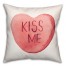 Kiss Me Candy Heart 18x18 Spun Poly Pillow