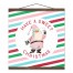 Have a Sweet Christmas 16x16 Teak Hanging Canvas
