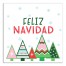 Feliz Navidad Trees 16x16 Canvas Wall Art