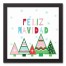 Feliz Navidad Trees 12x12 Black Framed Canvas