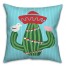 Christmas Cactus 18x18 Spun Poly Pillow