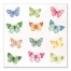 Watercolor Butterflies 16x16 Canvas Wall Art