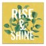 Rise and Shine Leaves 16x16 Canvas Wall Art