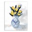 Yellow Flowers in Patterned Vase 16x20 Canvas Wall Art