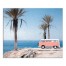 Coral Beach Bus 24x20 Canvas Wall Art