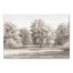 Painted Gray Tree Field 30x20 Canvas Wall Art