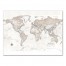 Classic World Map 40x30 Canvas Wall Art