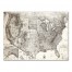 Old USA Map 40x30 Canvas Wall Art