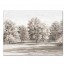 Painted Gray Tree Field 40x30 Canvas Wall Art