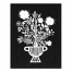 Black and White Vase 11x14 Canvas Wall Art