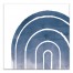 Blue Modern Rainbow 12x12 Canvas Wall Art