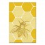 Yellow Honeycomb Bee 12x18 Canvas Wall Art